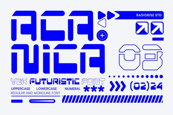 Acanica: The Futuristic Y2K Display Font for Modern Designers