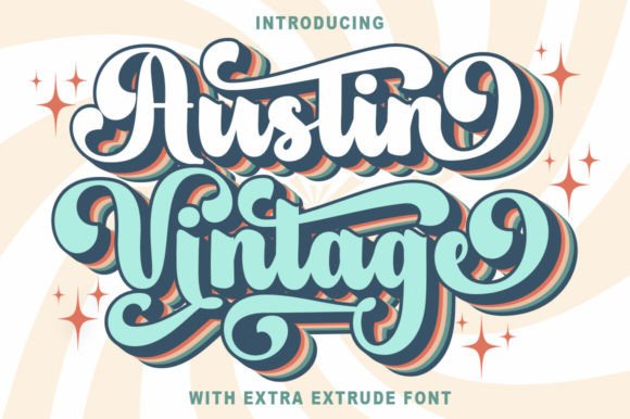Discover Austin Vintage: A Playfully Nostalgic Display Font