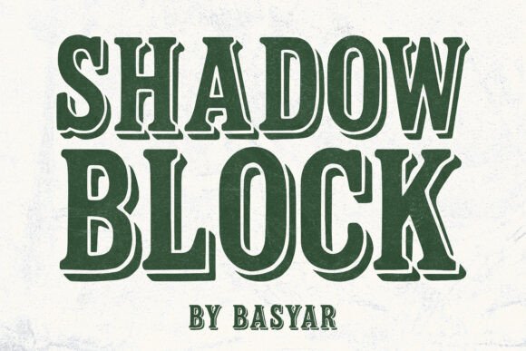 Exploring Shadow Block: A Bold Vintage Display Typeface
