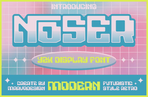Noser: A Modern Y2K Typeface for Bold Design Statements